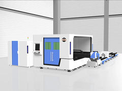 लेजर कटिंग मशीन-शीट ट्यूब फाइबर लेजर कटिंग एक्सचेंज प्लेटफॉर्म-मेटल वर्किंग मशीन के साथ