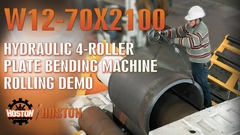 हाइड्रोलिक 4-रोलर प्लेट झुकने की मशीन W12-70×2100